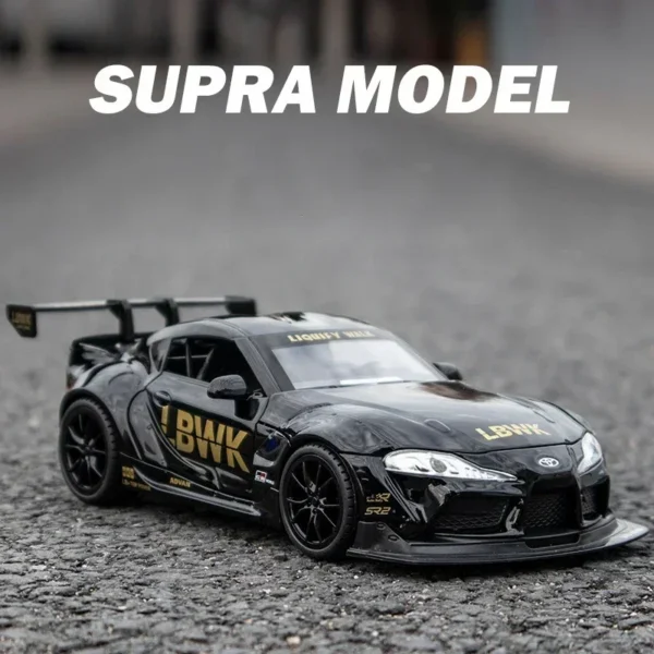 1/22 Scale Supra Sports Car Alloy Model Car Die-casting Metal Vehicle Collection Simulation Sound & Light Toy Car Gift For Boys - Image 2