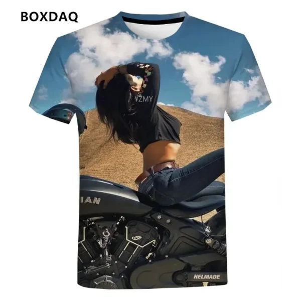 Hot Selling Men/Women T-Shirts Locomotive Pattern 3D Printed Short Sleeve Tee Hip Hop Men Tops Fashion Street Motorcycle T Shirt - Image 6