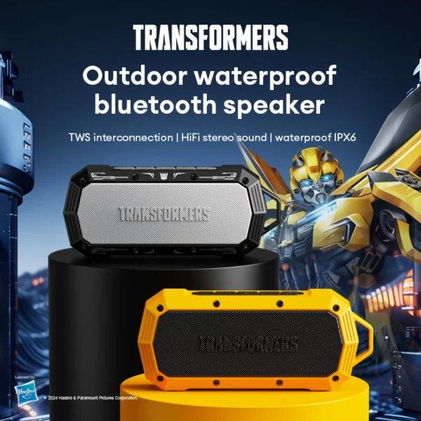 TRANSFORMERS TF-Y10 Speaker Outdoor Portable Loudspeaker Long Endurance Subwoofer Bluetooth V5.4 IPX 6 Waterproof Player Choice