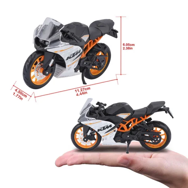 Maisto 1:18 KTM RC 390 CBR1000RR-R 2021 YZF-R1 Naked V4 S YAMAHA MT-07 2018 motorcycle motorcycle Model collection gift toy - Image 3