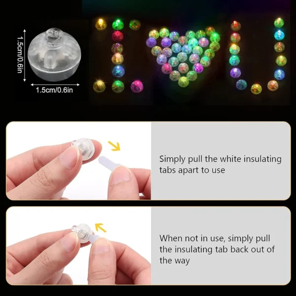 50pcs Colorful Glowing Small Ball Lamp LED Flash Round Balloon Lamp Mini Tumbler Ball Light for Christmas Wedding Party Decor - Image 5