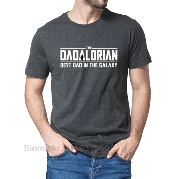 Unisex 100% Cotton The Dadalorian Best Dad in The Galaxy Funny New Men's T-Shirt Women Soft Top Tee Gift Sweatshirt - Image 4