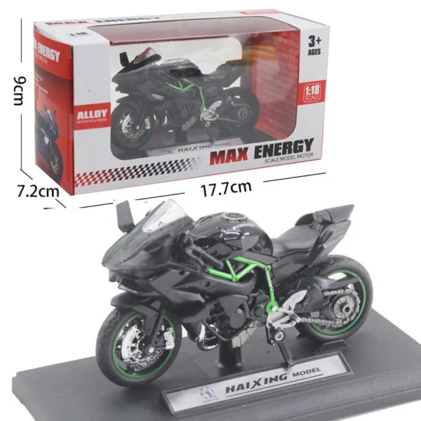 1:18 Kawasaki Ninja ZX-12R Genuine Alloy Motorcycle Model Static Die Casting Toy Collection Model Gift - Image 4