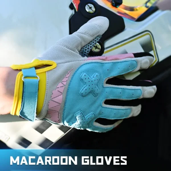 Motorcycle Gloves Touch Screen Men Women MTB Bike Gloves Running Fitness Gym Riding Motorcycle Bicycle Gloves Macaron Color - Image 3