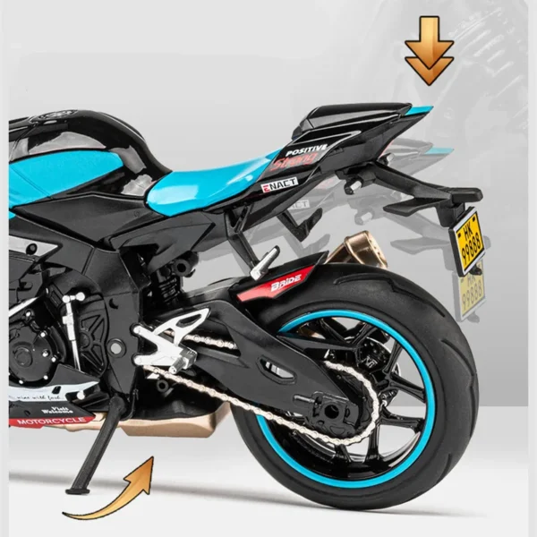 1:12 YZF-R1M Alloy Racing Motorcycle Model Diecast Street Cross-Country Motorcycle Model Simulation Sound and Light Kid Toy Gift - Image 6