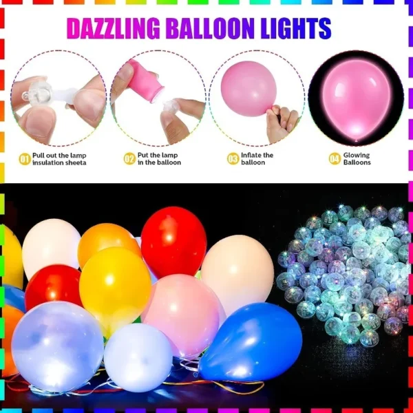 10-50pcs Round Balloon Lights LED Flash Colorful Luminous Lamps Mini Tumbler Ball Light For Christmas Wedding Party Decoration - Image 4