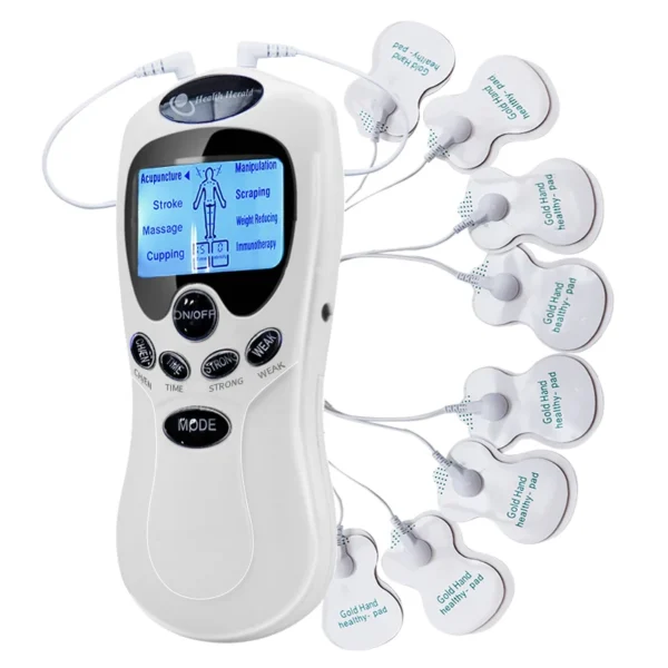 8 Modes Electric TENS Massager LCD Digital Therapy Body Healthy Meridian Massager Machine Muscle Acupuncture Body Massager Pads