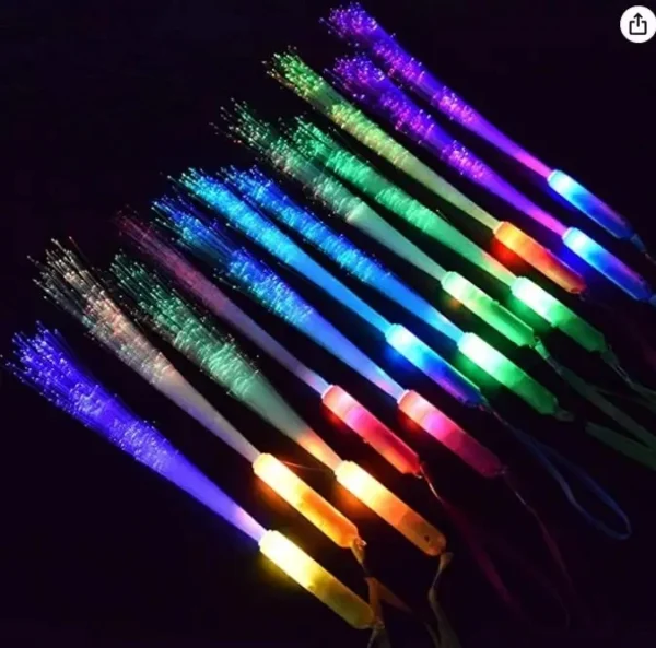 12/24/48Pcs Fiber Optic Wands Glow Wands LED Wand Light Up Fiber Optic Birthday Wedding In Dark Party Concerts Clubs Glow Props