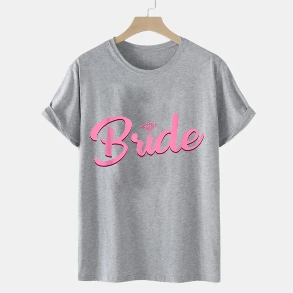 Team Bride T-shirts Wedding Bridesmaids Designs Tshirt Casual Bachelorette Hen Do Party T-shirts Short Sleeve Women Summer Tees - Image 6