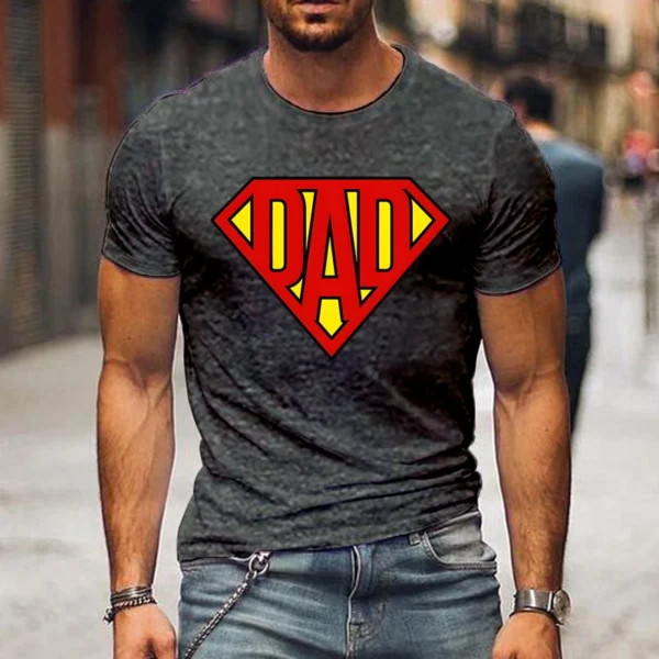 Fashion Funny Dad T Shirts Men Summer Harajuku Short Sleeve Streetwear Tops Father's Day Gift Loose Tees Round Neck Men Tshirt - Image 4