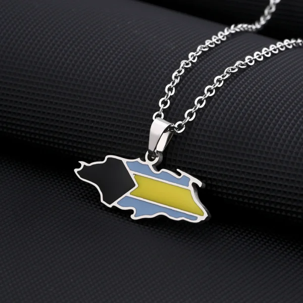 Bahamas flag pendant necklace.