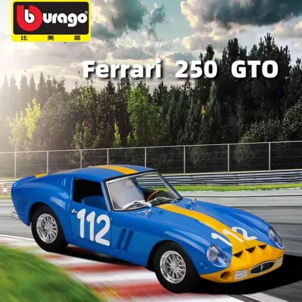 Bburago 1:24 Ferrari 250GTO Alloy Car Model Toys Die-cast Car Model Decoration Miniature Car Collectible Gift Wholesale