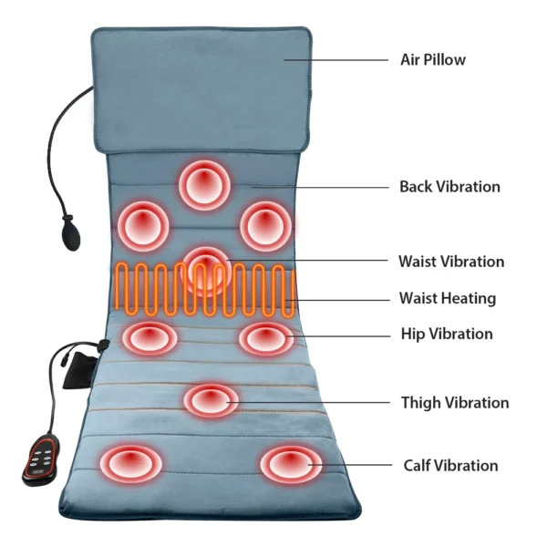 Full body massage mat with heating and vibration.