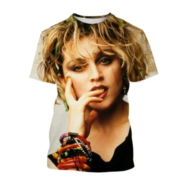 Men's and Women's Fashionable T-shirts, Classical Street Clothing with Lead Singer 3D Printing, Hip-hop Clothing - Image 3