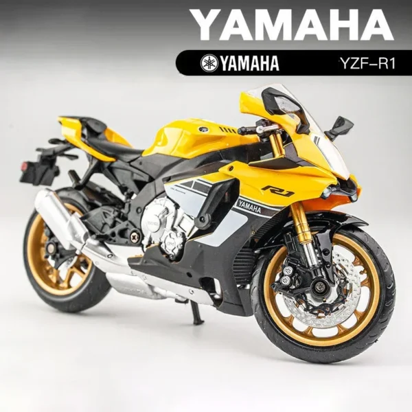 1:12 Yamaha YZF-R1 YZFR1 Racing Motorcycles Simulation Alloy Motorcycle Model Shock Absorbers Collection Toy Car Kid Gift - Image 6