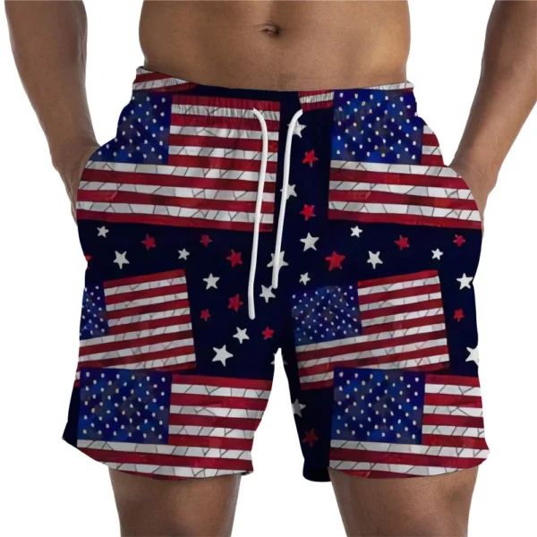 Men's Swimwear Shorts American Flag 3D printed Surfing Board Short Kids Beach Shorts Men Trunks Masculina Swimsuit Sports Briefs - Image 2