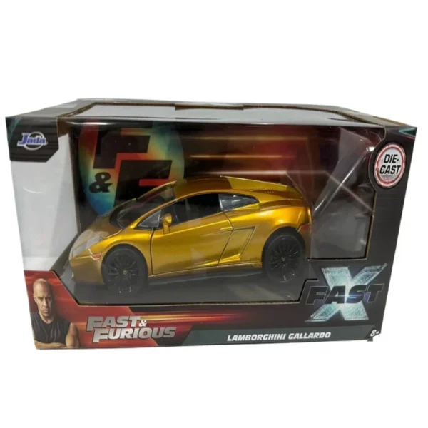 Jada 1/24 Fast & Furious 10 Lamborghini Gallardo Gold Rare Alloy car model gift collection for children - Image 5