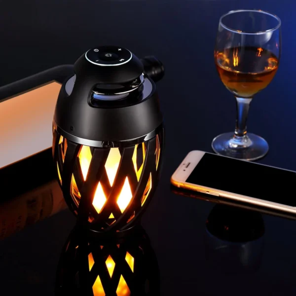 LED Flame Table Lamp Atmosphere Bluetooth Speaker Night Light for Indoor Outdoor Torch Atmosphere Bluetooth Speakers Waterproof - Image 5