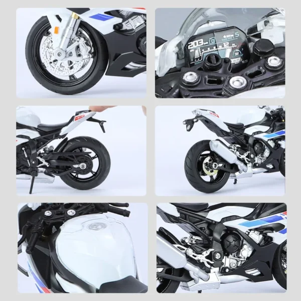 New 1:12 BMW RRS1000 Motorcycle Model Car Simulation Alloy Metal Toy Motorcycle Children's Toy Gift Collection - Image 3