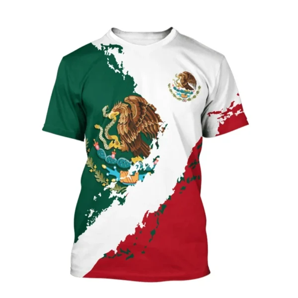 Summer Mexico T-Shirts Mexican Flag 3D Print Streetwear Boys Girls Fashion Short Sleeve T Shirt Kids Tees Tops Clothing - Image 3