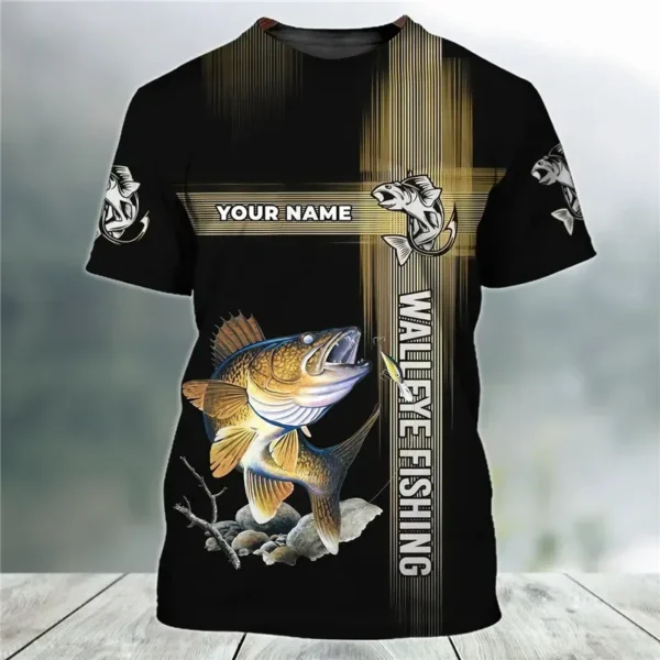 3D Men's T-Shirt Summer Outdoor Sea Fish Casual Fishing Clothing Fashion Trend Oversized Short Sleeve Top High Quality T-Shirt - Image 2