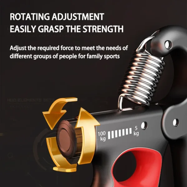 5-100kg Grip Strength Gym Wrist Expander Hand Strengthener Adjustable Muscle Recovery Fitness Hand Strength Exercise - Image 4