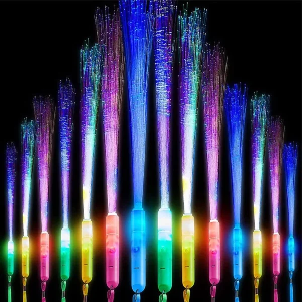 12/24/48pcs LED Glow Stick Colorful Fiber Glow Stick LED Toy Party Night Light Props Christmas Birthday Gift Wedding Party Gifts