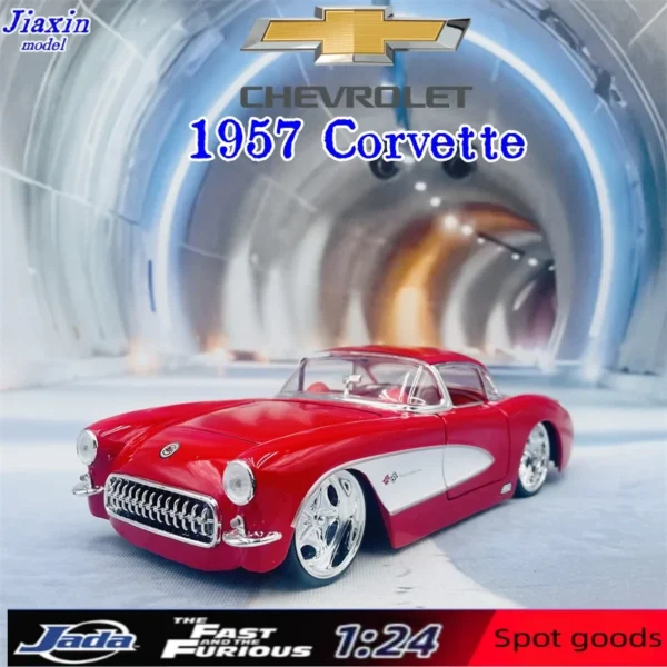 JADA1:24 1957 Chevrolet Corvette Analog Alloy series model piece as a child's birthday gift18