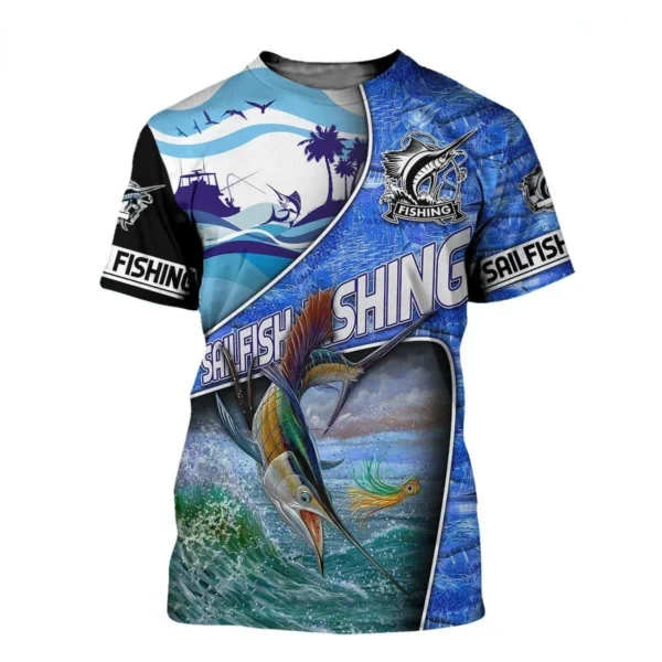 Summer Men's T-shirt Carp Fishing 3D Print T-shirt Men Fashion T-shirts Kids Hip Hop Tops Tees Men's Clothing Y2k Tops Boy