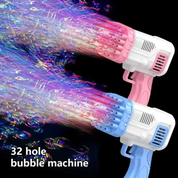 Two colorful 32-hole bubble guns.