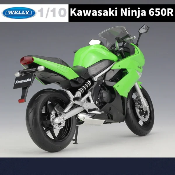 WELLY 1:10 Kawasaki Ninja 650R Alloy Motorcycle Model Diecast Metal Street Racing Motorcycle Model Collection Childrens Toy Gift - Image 6