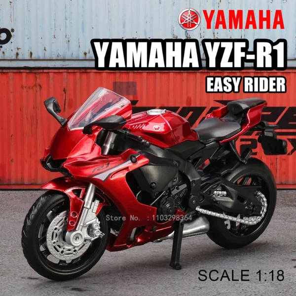 MSZ 1:18 Yamaha YZF-R1 Motorcycle Alloy Car Model Children's Toy Car Die Cast Motorcycle Model - Image 3