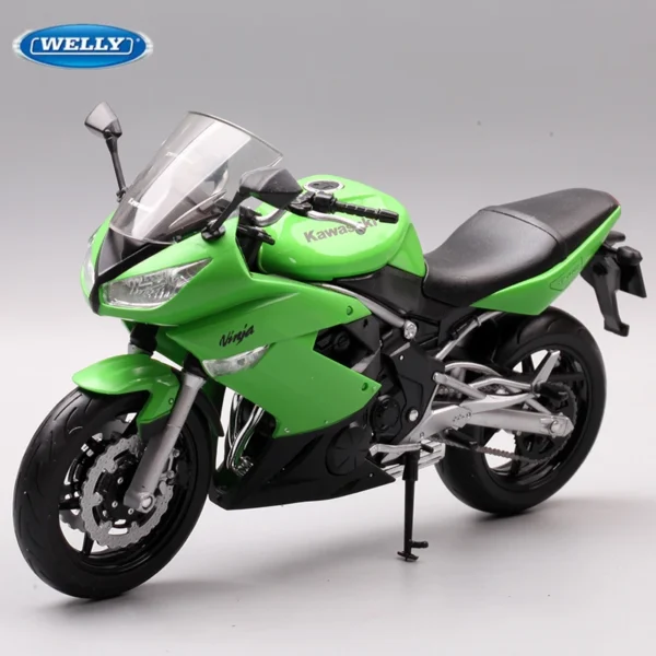 WELLY 1:10 Kawasaki Ninja 650R Alloy Motorcycle Model Diecast Metal Street Racing Motorcycle Model Collection Childrens Toy Gift