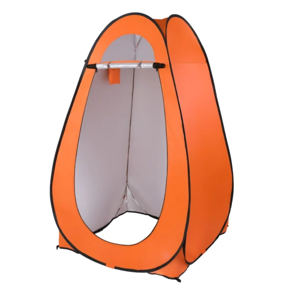 Orange portable changing tent.