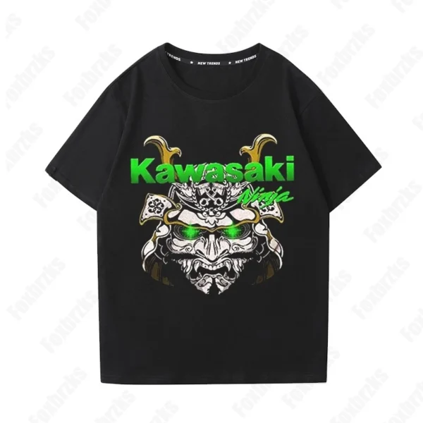 24 Summer Boy Kawasaki Factory Team SBK Motorcycle Kawasaki Racing Cycling Suit Quick-Drying T-Shirt Men Half-Sleeved Non-cotton - Image 3