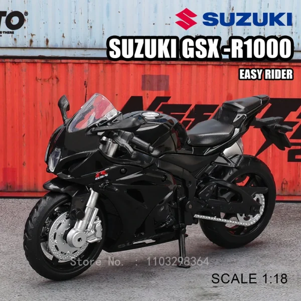 MSZ 1:18 Suzuki GSX-R1000 Motorcycle Alloy Car Model Children's Toy Car Die Cast Motorcycle Model - Image 5