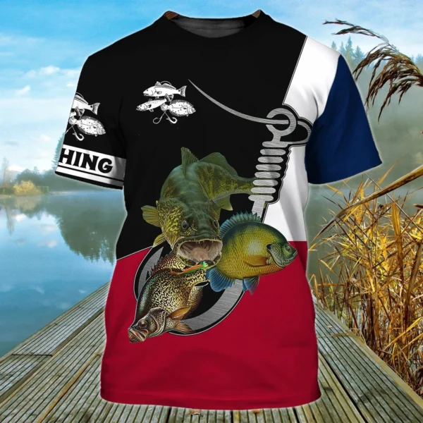 Fish Graphic Oversize Short Sleeve T-shirts For Men Wholesale High Quailty Low Price Fish Club Wear T shirts Fishing Clothing - Image 4