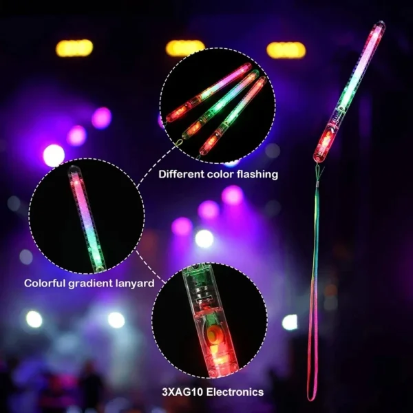 12/24/48Pcs Fiber Optic Wands Glow Wands LED Wand Light Up Fiber Optic Birthday Wedding In Dark Party Concerts Clubs Glow Props - Image 5