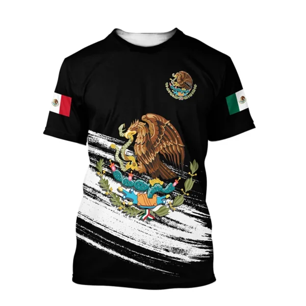 Summer Mexico T-Shirts Mexican Flag 3D Print Streetwear Men Women Fashion Oversized Short Sleeve T Shirt Kids Tees Tops Clothing - Image 5