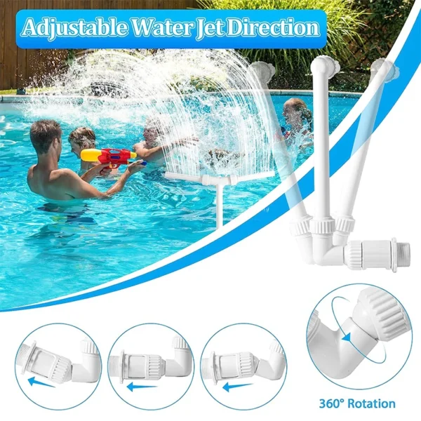 Pool Fountain Dual Spray,Swimming Pool Waterfall Fountain,Adjustable Waterfall Pool Sprinkler,For Cooling & Relaxation Spa Decor - Image 5