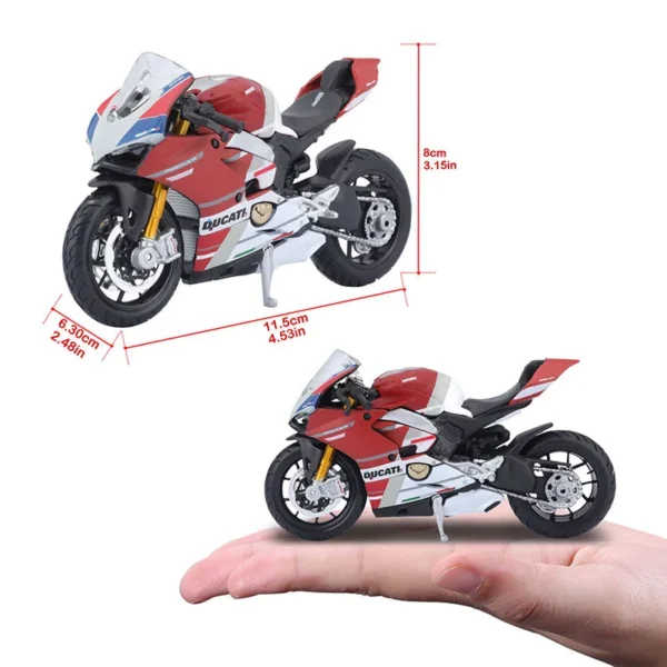 Maisto Ducati Panigale V4 S Corse 1:18 Scale Alloy Motorcycle Diecast Model Collectible Grade Gift Toy - Image 2