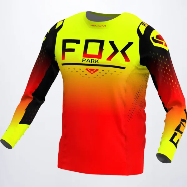 Foxpark men's downhill jersey, mountain bike T-shirt, MTB, SUV, DH, motorcycle off-road, sportswear - Image 4