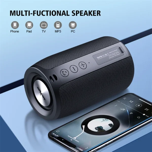 ZEALOT S32 Portable Wireless Speaker Subwoofer Stereo Waterproof Powerful Column Outdoor Speakers Boom Box TF Card & AUX Audio - Image 2