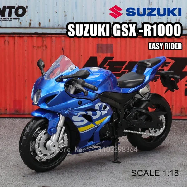 MSZ 1:18 Suzuki GSX-R1000 Motorcycle Alloy Car Model Children's Toy Car Die Cast Motorcycle Model - Image 2