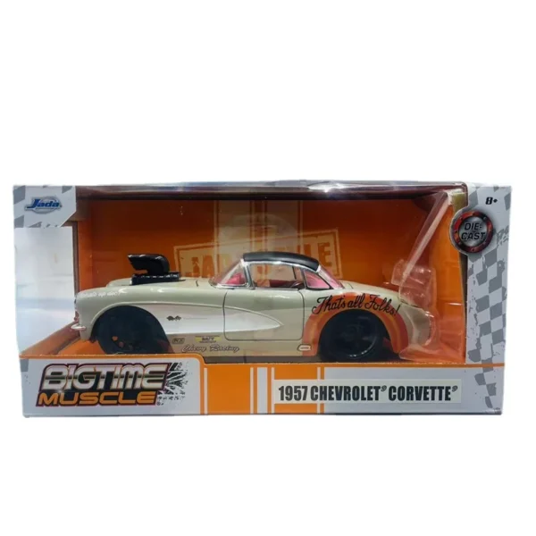 jada 1/24 Insect Rabbit (1957 Chevrolet Corvette) alloy model children's gift collection - Image 6