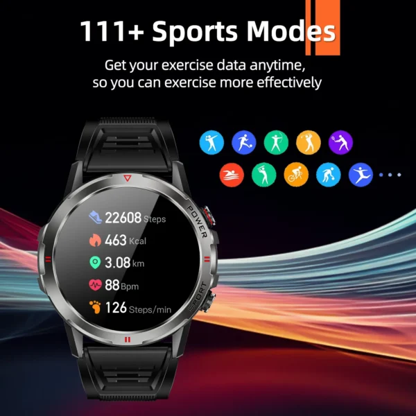 Smartwatch with 111+ sports modes.