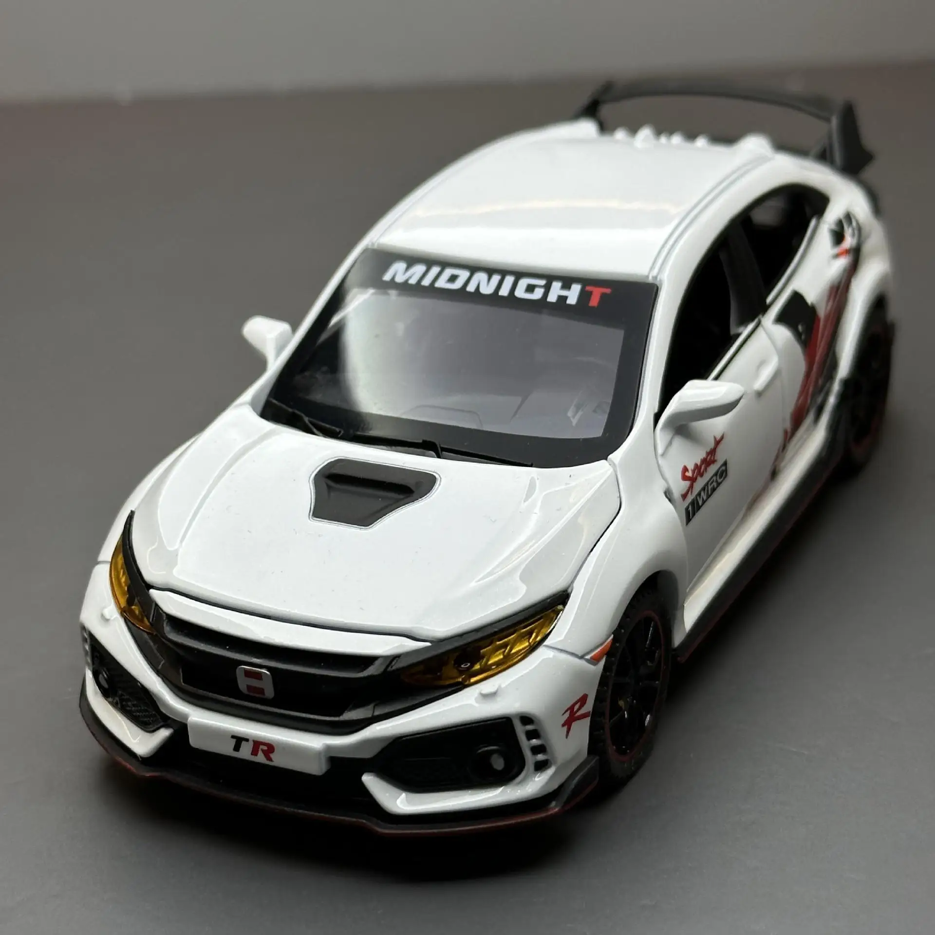 White Honda Civic Type R toy car.