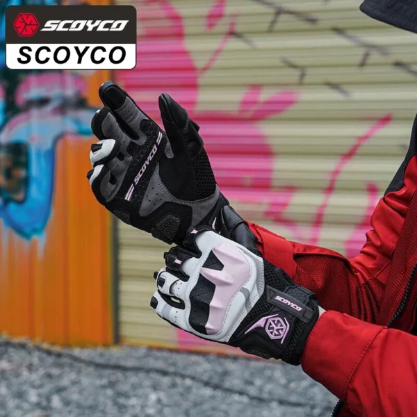 SCOYCO Motorcycle Gloves Summer Breathable Anti-fall Motocross Riding Gloves Touch Screen Guantes Gloves Motorcycle Accessories - Image 5