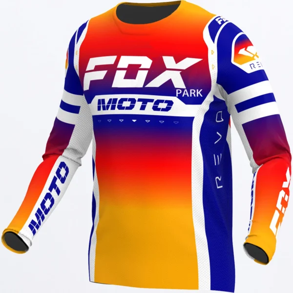 Foxpark men's downhill jersey, mountain bike T-shirt, MTB, SUV, DH, motorcycle off-road, sportswear - Image 5