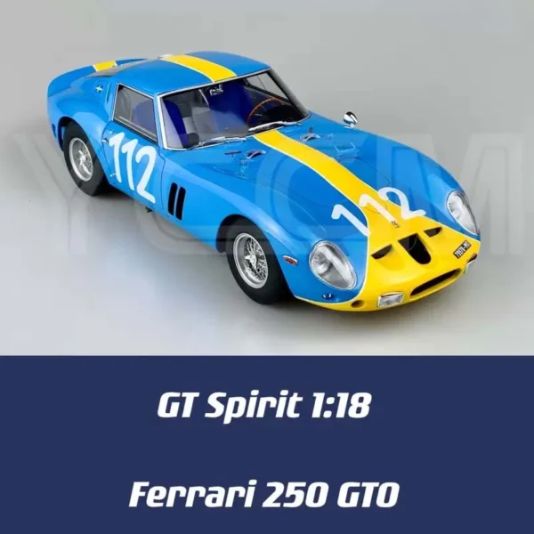 Limited Edition 1:18 1960 Ferrari 250GTO Latte Art Racing Edition Resin Model Car Toys Die-cast Model Classic Car Collectible - Image 3